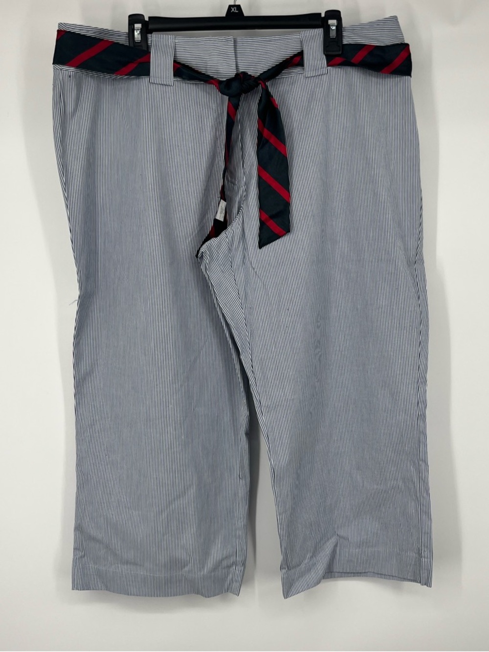 FIRST ISSUE a Liz Claiborne Co. MISSES DARK BLUE & WHITE STRIPE CAPRI Sz 18 NWT